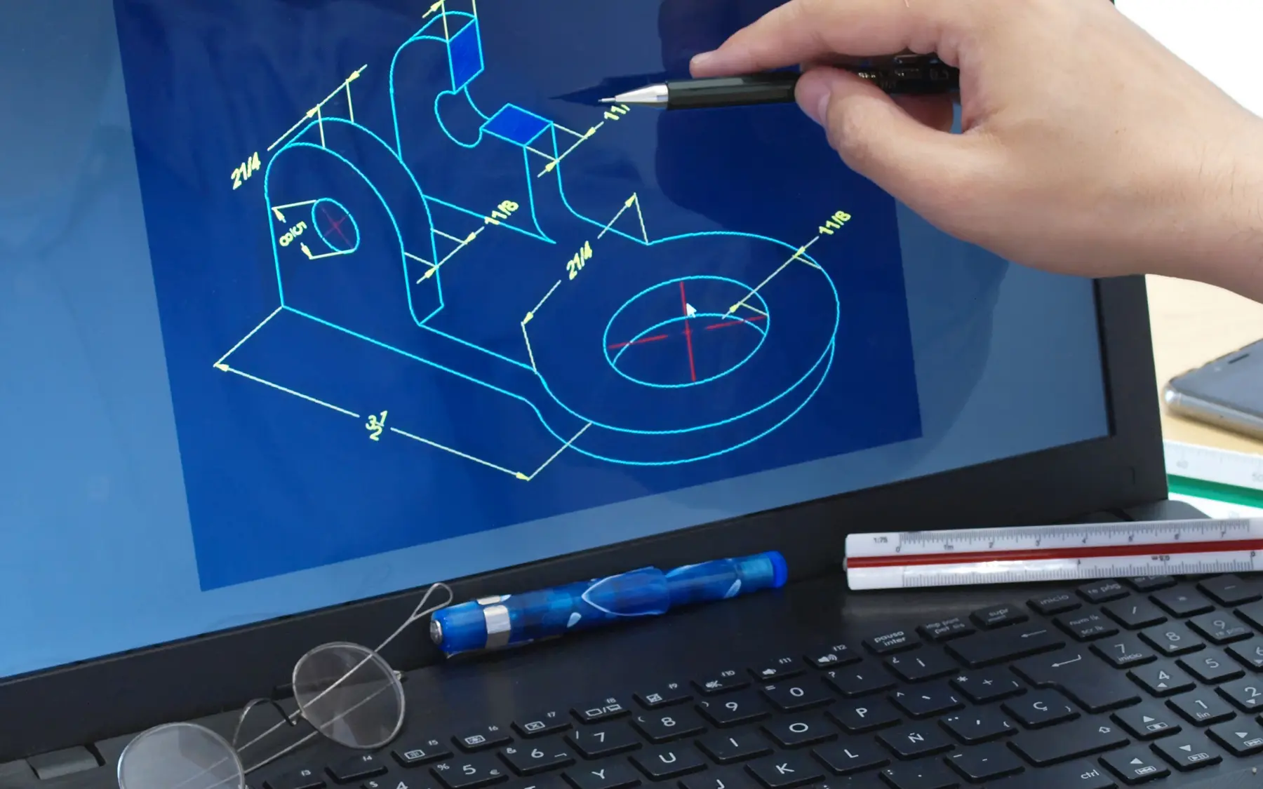 Lazerman Manufacturing drafting and engineering team reviewing CAD designs in Dandenong South, Victoria